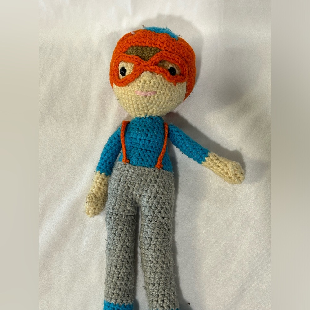 Crochet Blippi Plush Doll